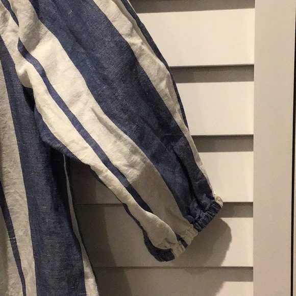 Young Fabulous & Broke Pre Loved Stripes Top in a Cotton/Linen Blend. - Picture 3 of 7